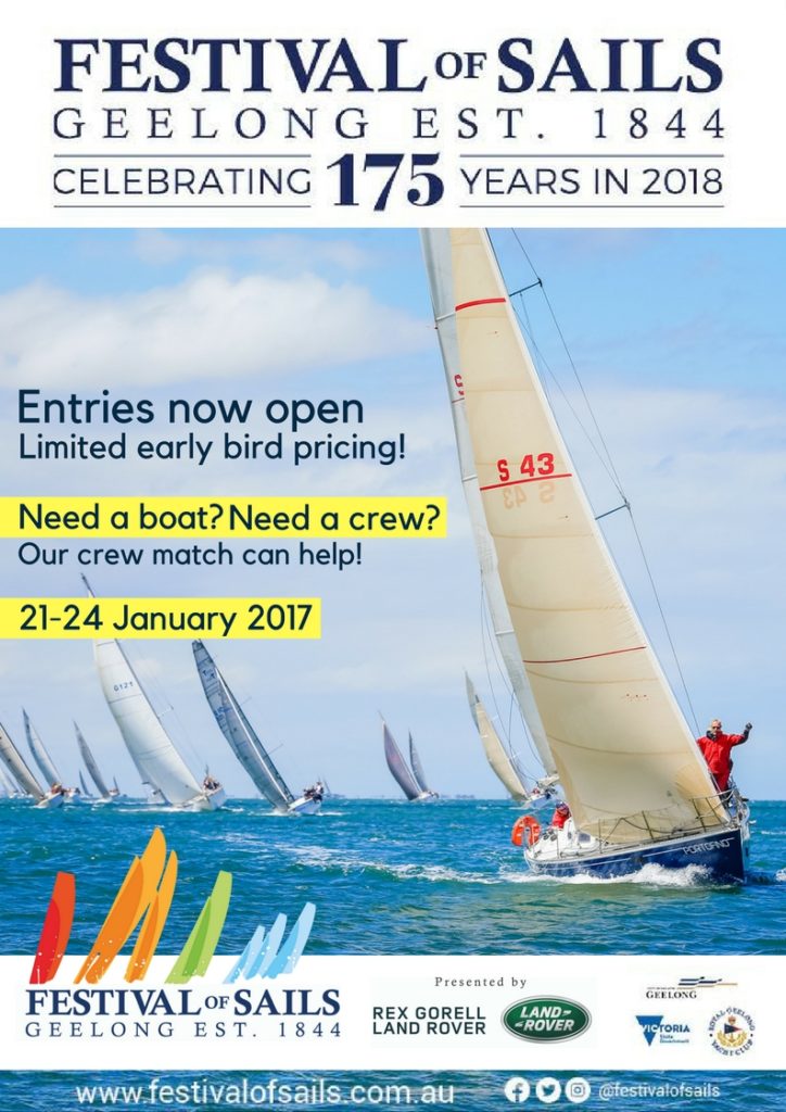 Entries now open for the 2017 Festival of Sails